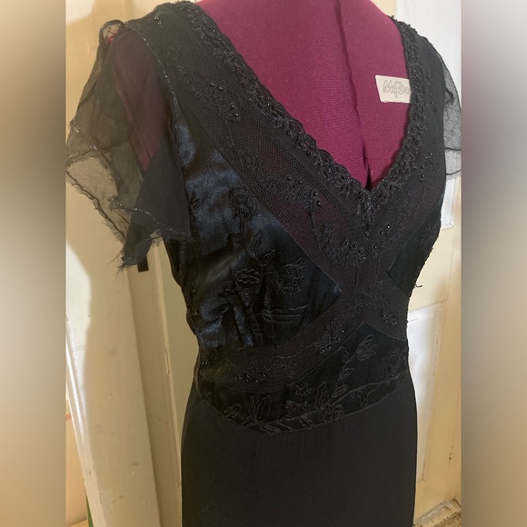 Nataya Dresses & Skirts - Downton Abbey style circa 2000 vintage silk bead embroidery lace dead stock